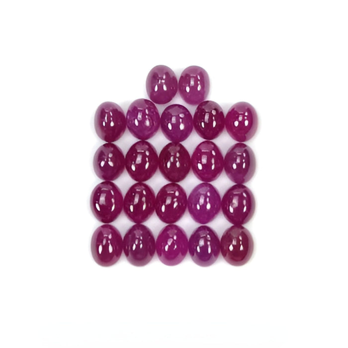 ruby oval shape cabochon