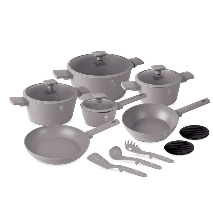 15 Pcs Cookware Set, Taupe