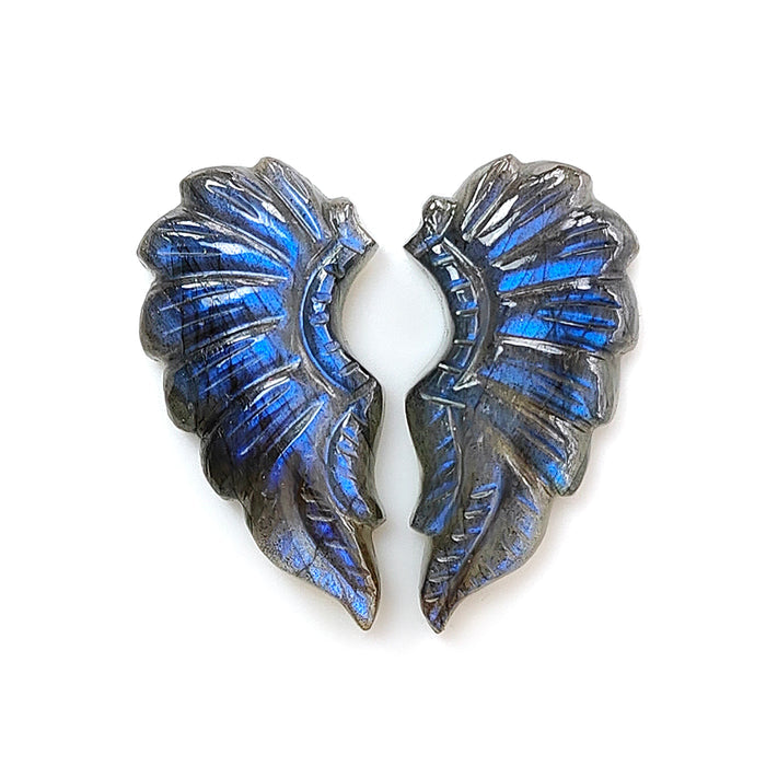 Blue Labradorite Butterfly Carving