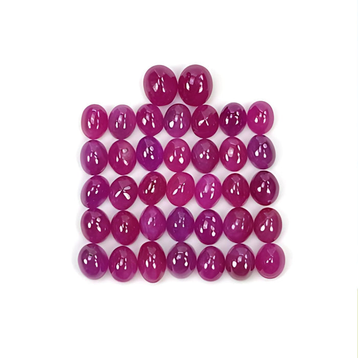 ruby oval shape cabochon