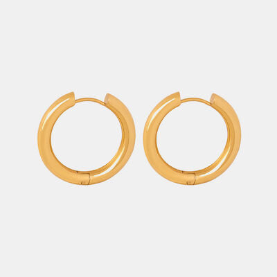 18K Gold-Plated Chunky Huggie Earrings