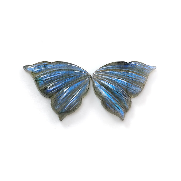 Blue Labradorite Butterfly Carving