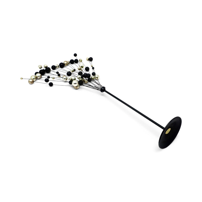 1960s Danish Modern Silver and Black Kinetic Ball Sculpture