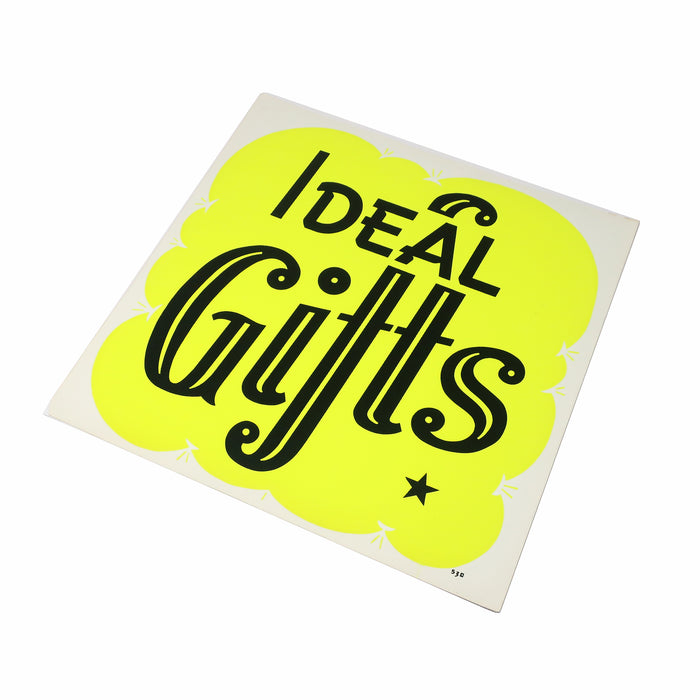 1960s Screen Printed "Ideal GIfts" Trade Sign