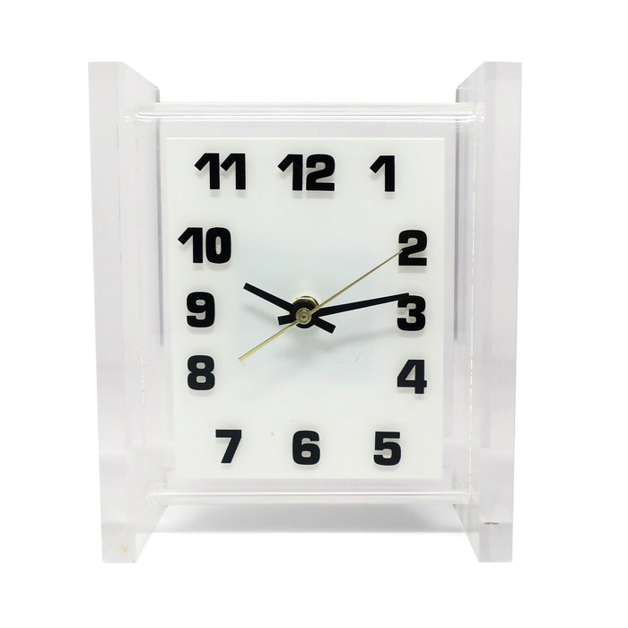 1970s Vintage Lucite Desk Clock