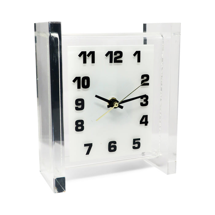 1970s Vintage Lucite Desk Clock