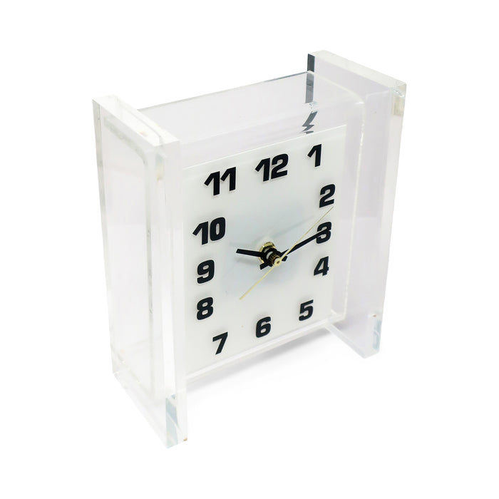 1970s Vintage Lucite Desk Clock