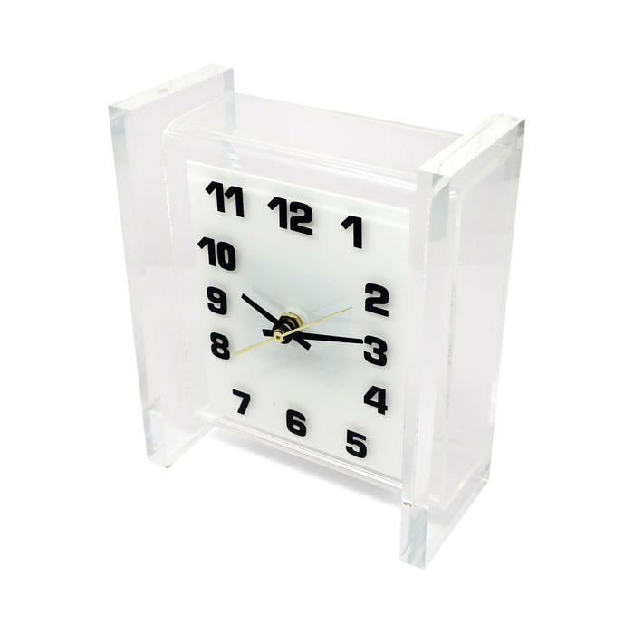 1970s Vintage Lucite Desk Clock
