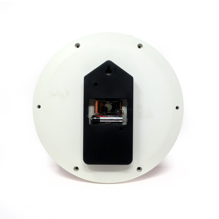1980s White and Primary Color Wall Clock