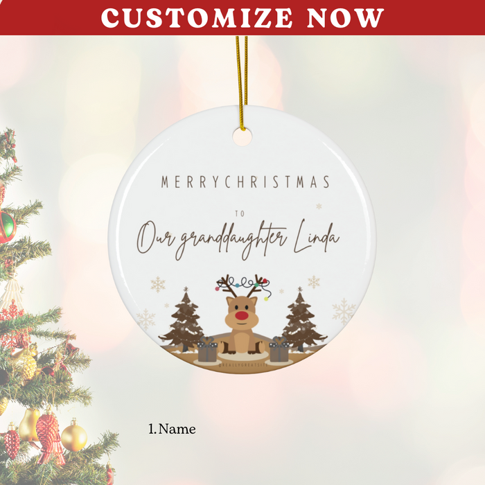 2024 Personalized Granddaughter Christmas Ornament