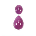ruby oval, pear cabochon