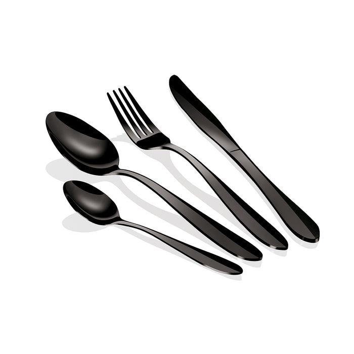 24-Piece Cutlery Set, Black
