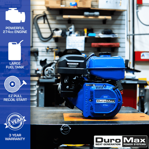 DuroMax  274cc 25mm Shaft Recoil Start Gasoline Engine