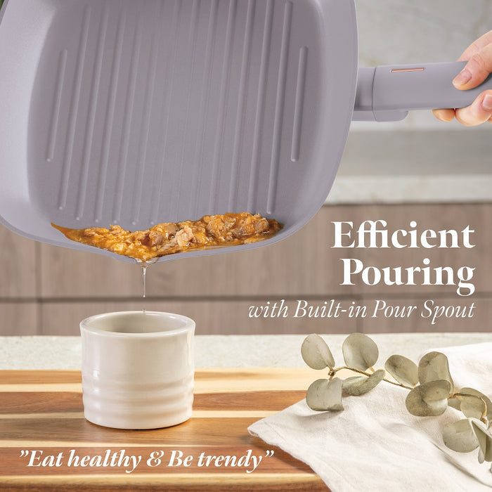 28cm Grill Pan, Taupe