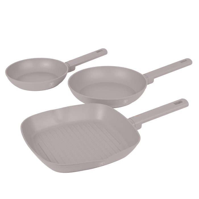 3 Pcs Frypan Set, Taupe