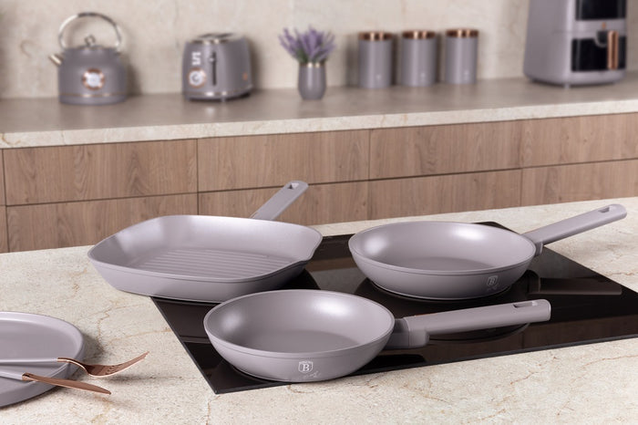 3 Pcs Frypan Set, Taupe