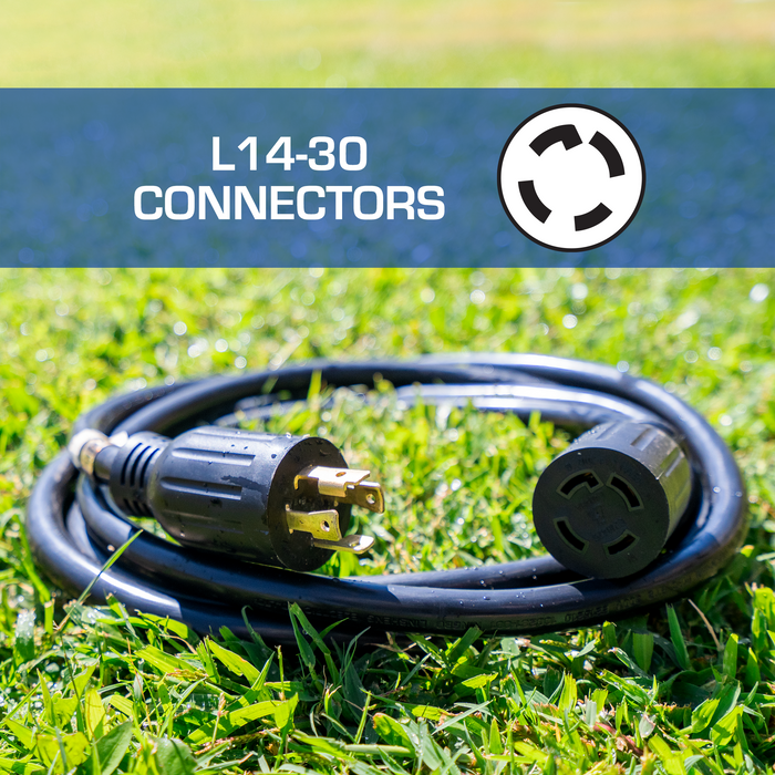 DuroMax  30-Amp 10-Foot 10-Gauge L14-30 Heavy Duty Generator Power Cord for Home Power Backup