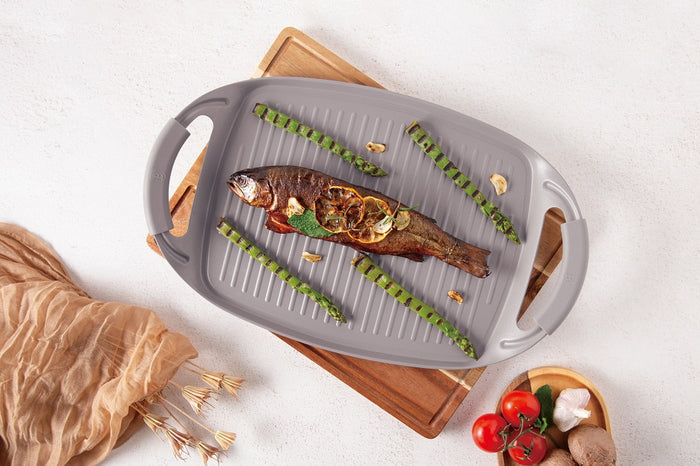 47cm Grill plate, Taupe