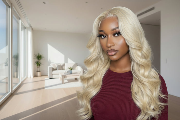 613 Blonde Body Wave Human Hair Wig | 13x6 HD Transparent Lace Frontal Wig |180% Density | 100% Human Hair