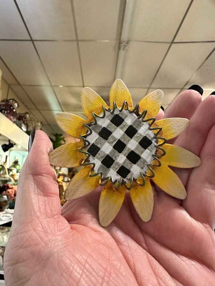 Sunflower Buffalo Check Magnet