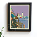 A Very Nubble Christmas 8" x 10" Framed Wall Poster By Alan Claude - Maine