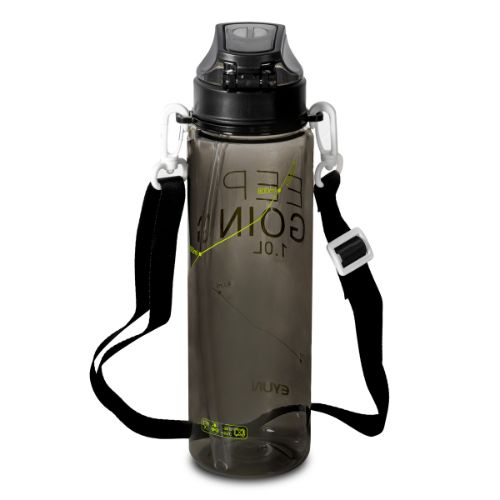 EYUN water bottle contents and components flat lay