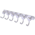 Allied Brass 920T-6 Mercury Collection 6 Position Tie and Belt Rack with Twisted Accent Decorative Hook, Satin Chrome