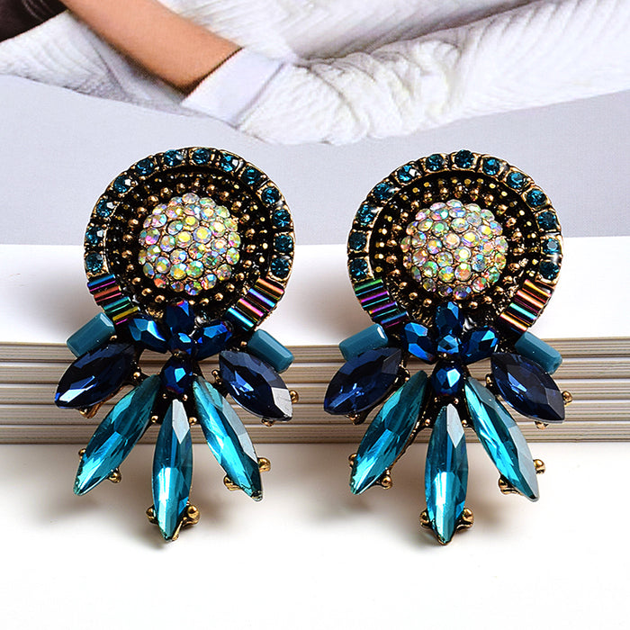 Angular Crystal Geometric Statement Earrings