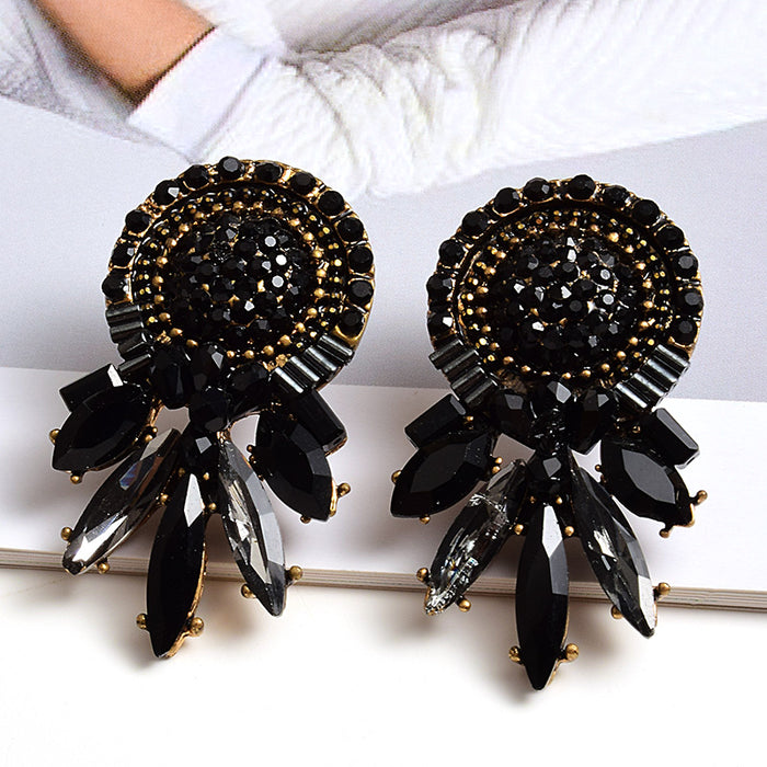 Angular Crystal Geometric Statement Earrings