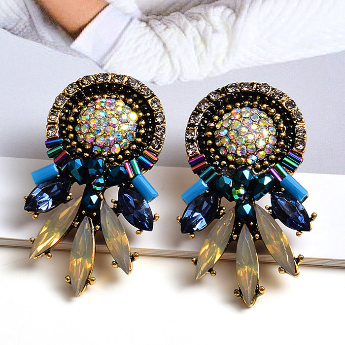 Angular Crystal Geometric Statement Earrings