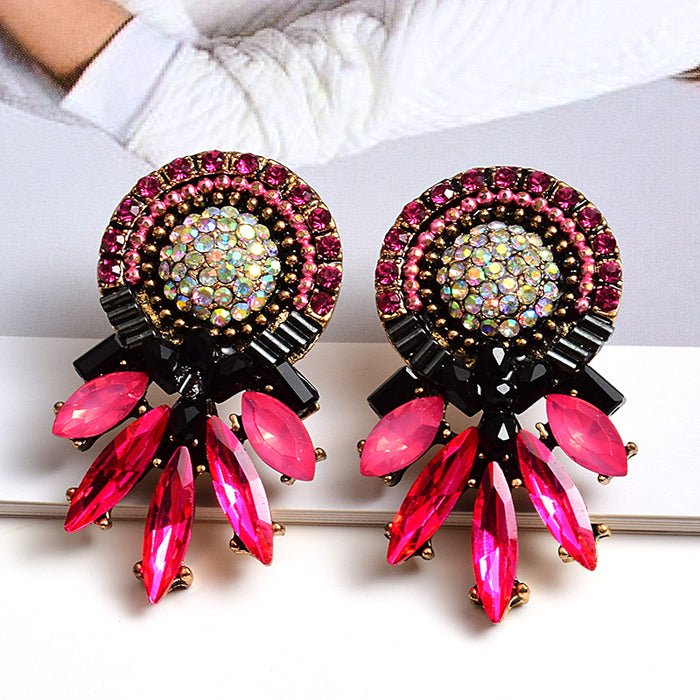Angular Crystal Geometric Statement Earrings