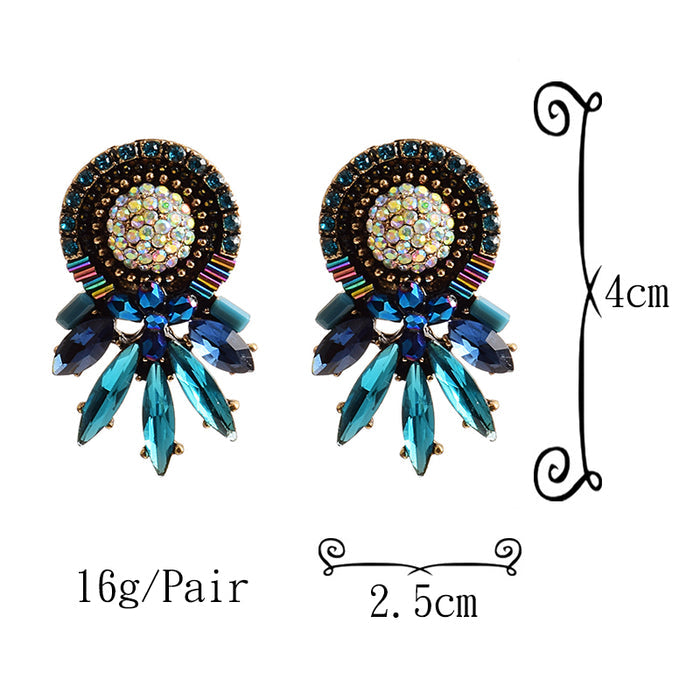 Angular Crystal Geometric Statement Earrings