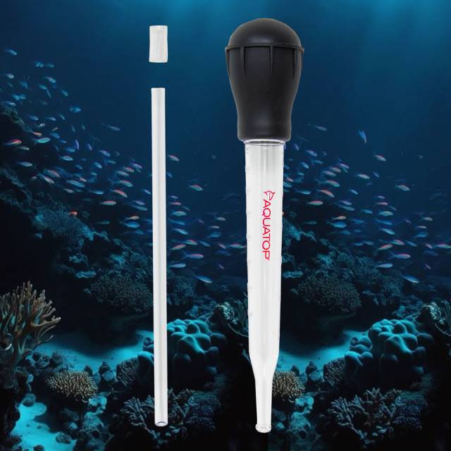 AQUATOP Coral & Fish Target Feeder, 20.5-inches with ounce and ml scale, ACF-1