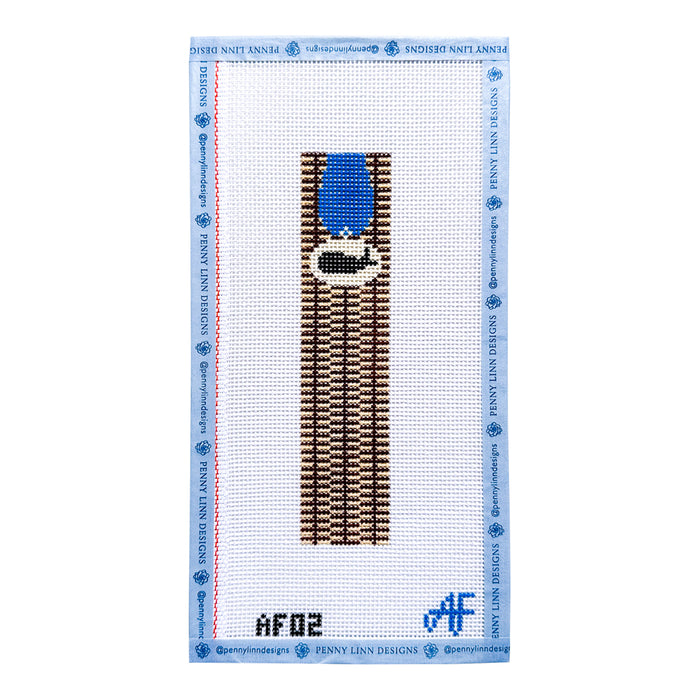 Basketweave Whale Key Fob