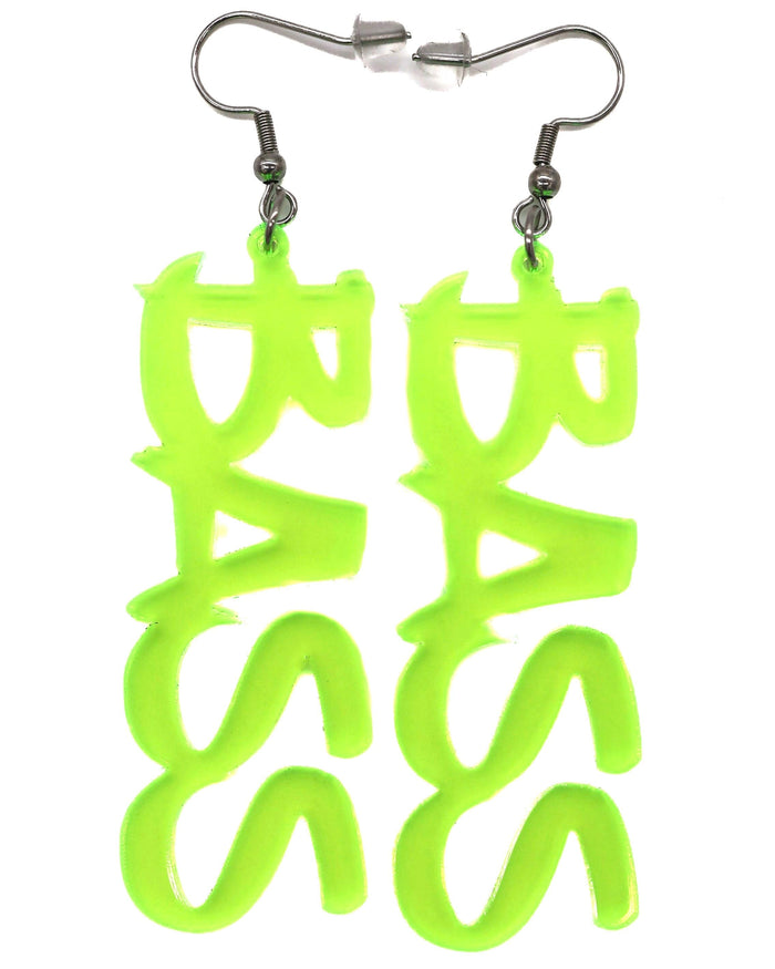 Bass Earrings, Dangle Earrings, - One Stop Rave