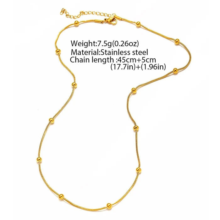 Beaded Snake Chain Necklace - The PM Edit