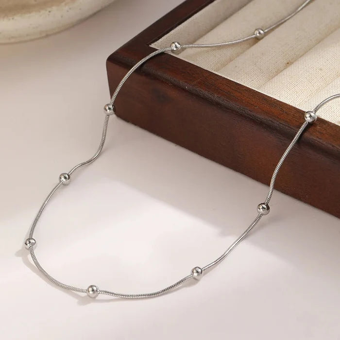 Beaded Snake Chain Necklace - The PM Edit