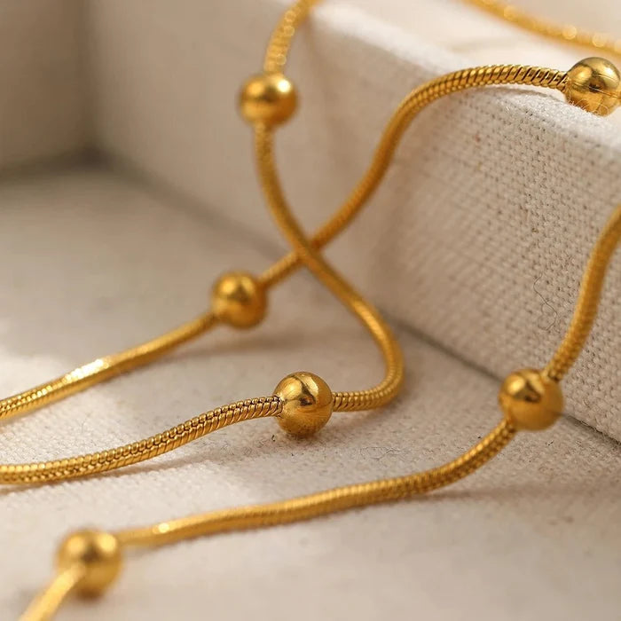 Beaded Snake Chain Necklace - The PM Edit