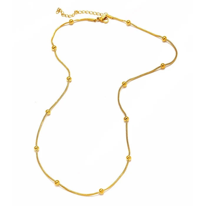 Beaded Snake Chain Necklace - The PM Edit