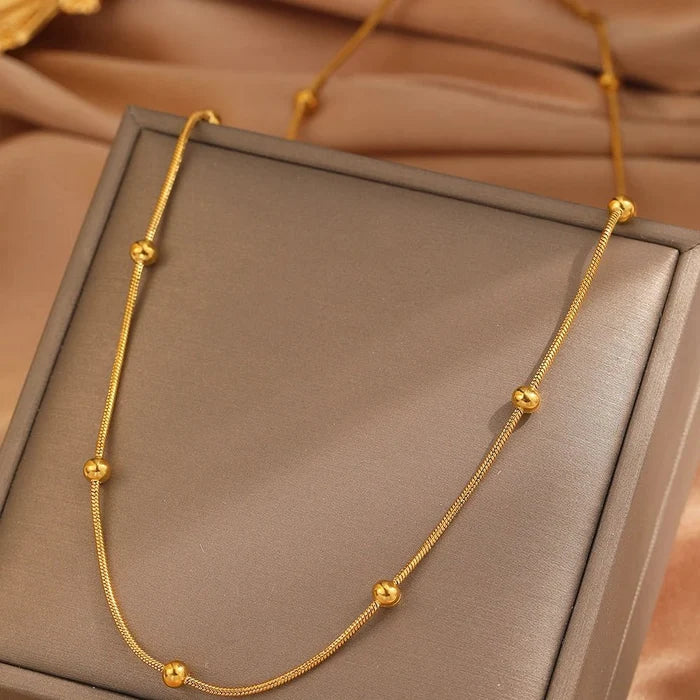 Beaded Snake Chain Necklace - The PM Edit