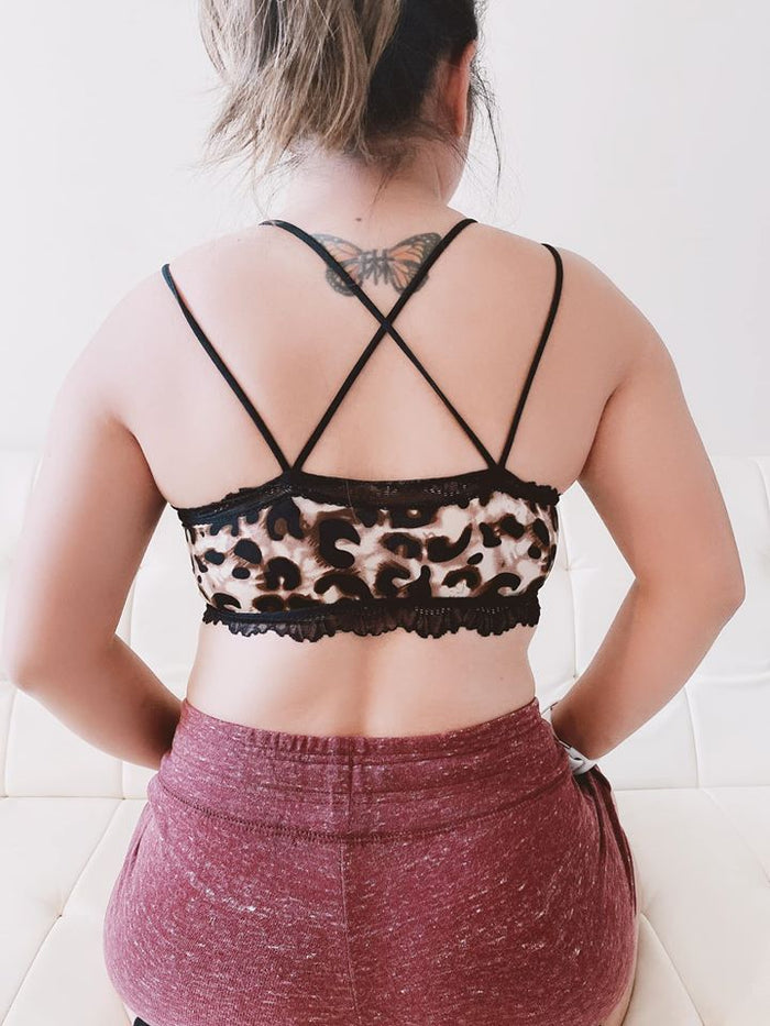 BLACK Criss Cross Super Stretchy {BRALETTE}