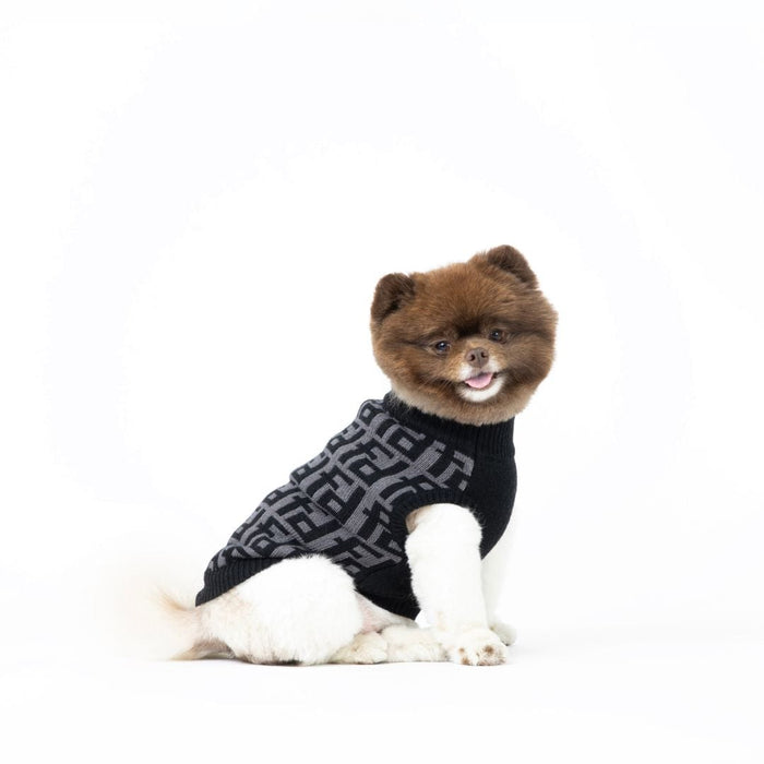 fabdog® Black Monogram Sweater Apparel