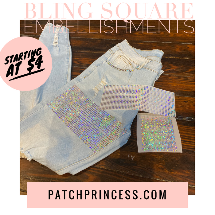 BLING SQUARE EMBELLISHMENTS