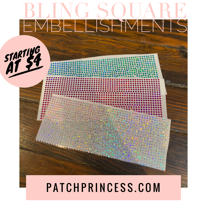 BLING SQUARE EMBELLISHMENTS