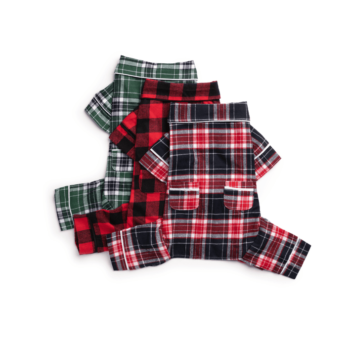 fabdog® Blue Plaid Flannel Pajamas Apparel
