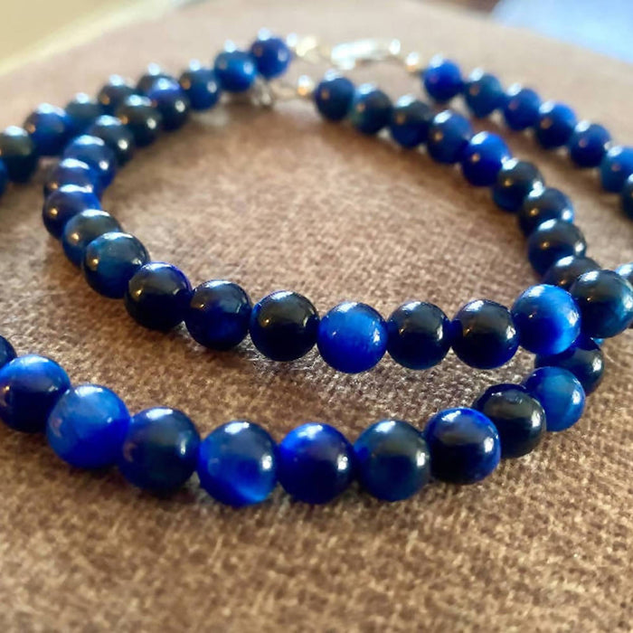 Blue Tiger's Eye Men's Bracelet