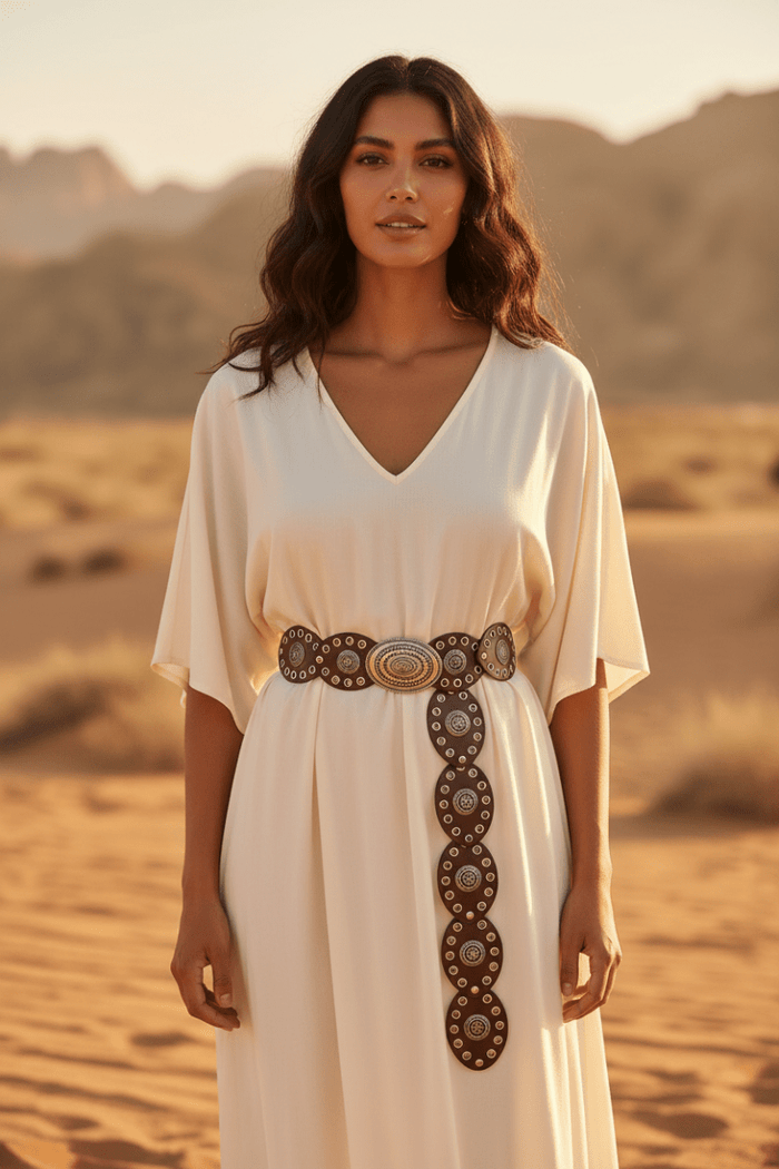 Boho Concho Oval Disc Grommet Belt - The PM Edit