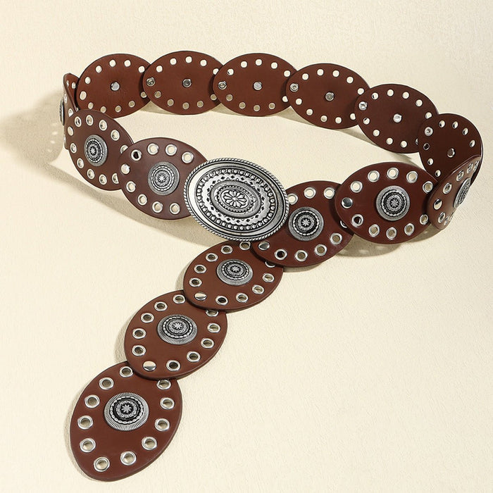 Boho Concho Oval Disc Grommet Belt - The PM Edit