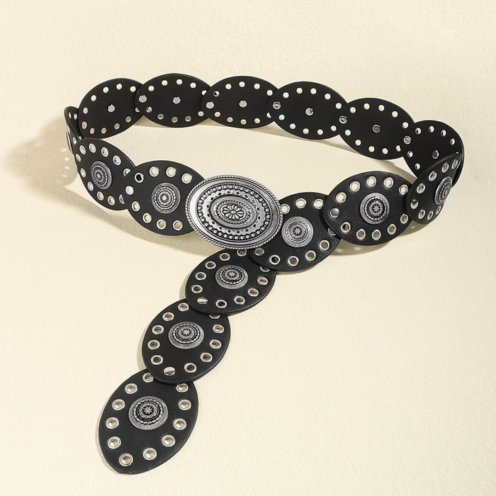 Boho Concho Oval Disc Grommet Belt - The PM Edit