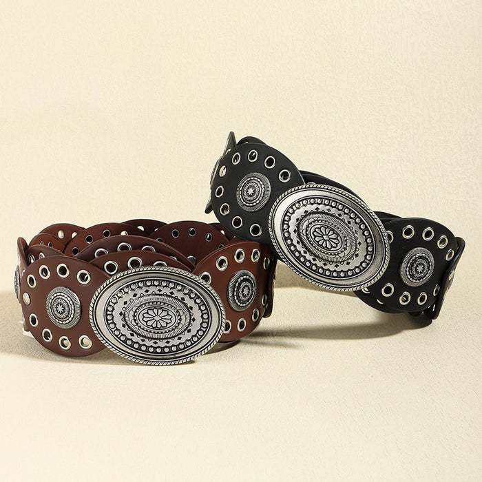 Boho Concho Oval Disc Grommet Belt - The PM Edit